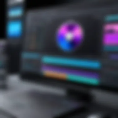 Advanced Interface of Video Editing Software Interface of a leading video editing application showcasing advanced features