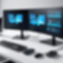 Diagram illustrating dual computer connections to a single monitor