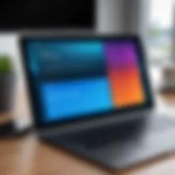 Mobile phone displaying a remote desktop application interface