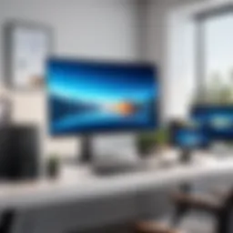A modern workstation setup showcasing advanced technology and ergonomic design.