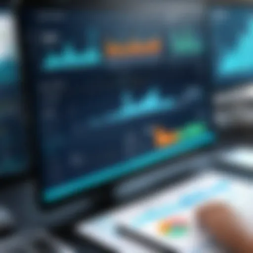 A modern digital bookkeeping software dashboard showcasing financial analytics.