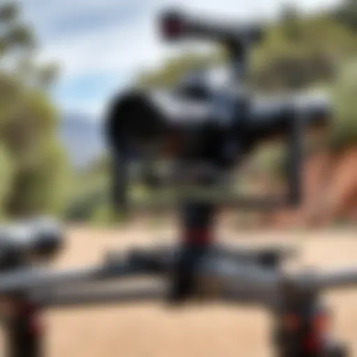 DJI Ronin RS at a film set with a camera attached