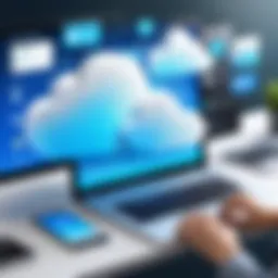 Cloud storage interface showcasing file sharing options