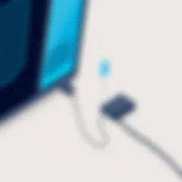 Bluetooth adapter connected to a television