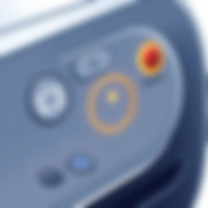 Close-up of Epson PowerLite 2250U control panel