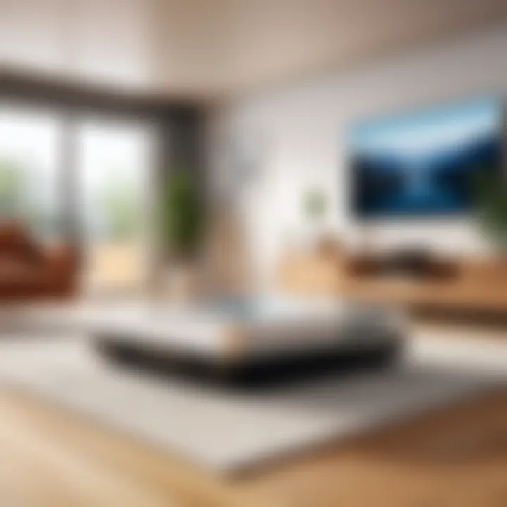 An indoor environment where radon detectors are placed.