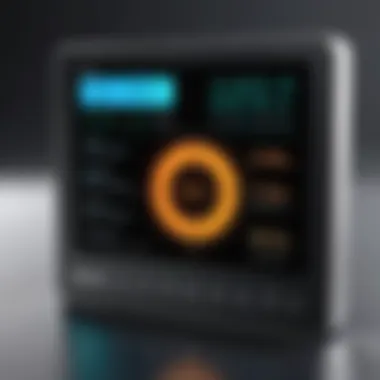 Technical Specifications of Radon Detectors Technical specifications of radon detectors on a digital display.