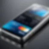 Close-up of a mobile payment device showcasing its sleek design and interface.