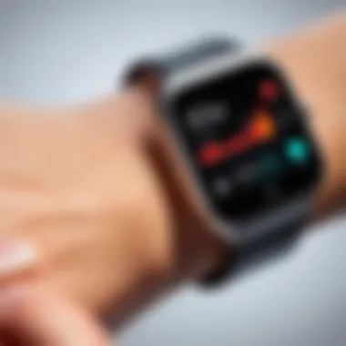 User-friendly interface of a smartwatch showcasing health tracking