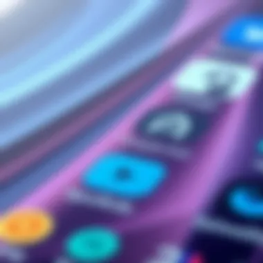 Close-up of Samsung smartphone features