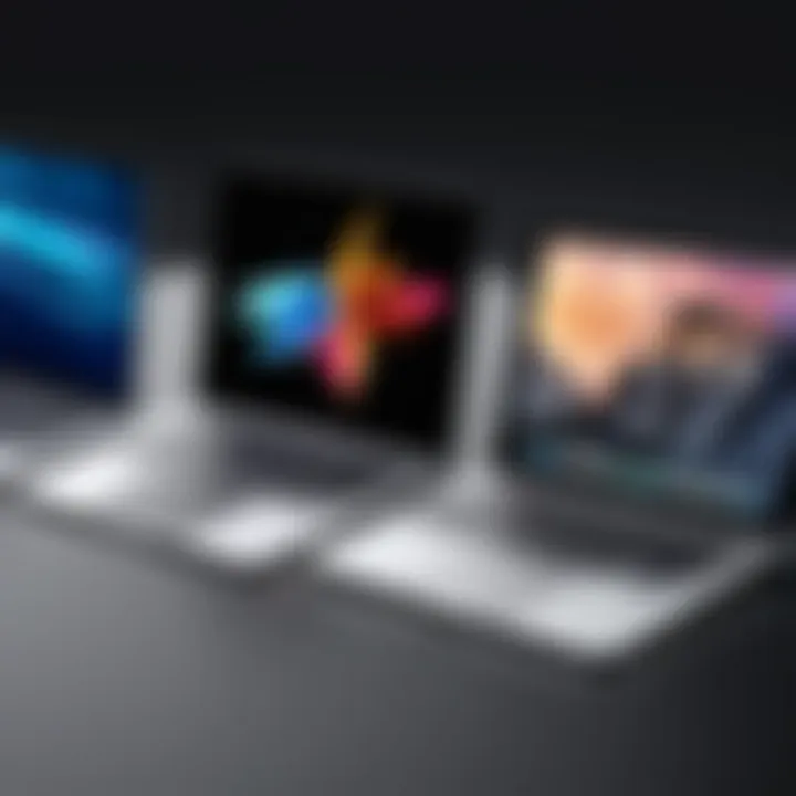 A side-by-side comparison of different MacBook models