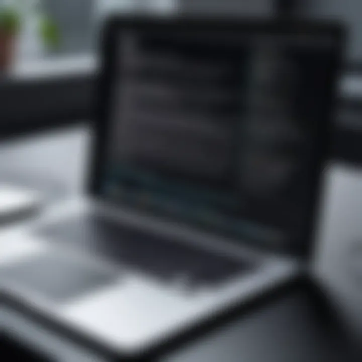 A MacBook running various programming software