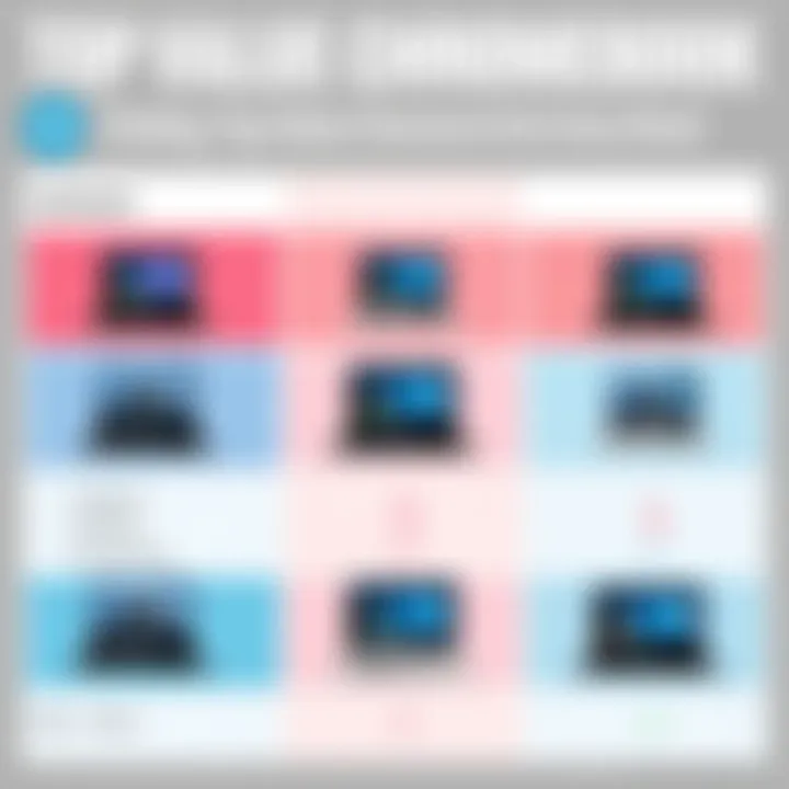 Comparison chart of top-value Chromebooks