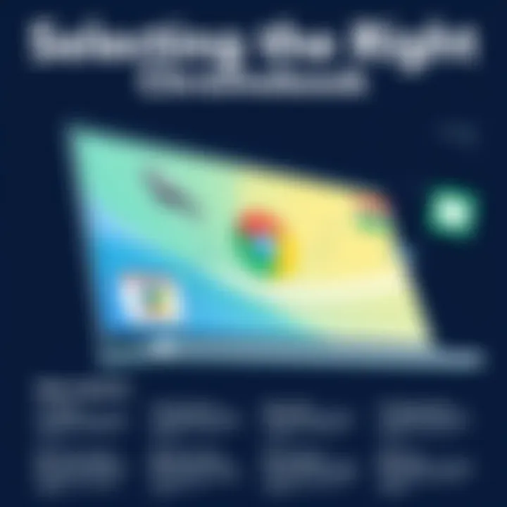 Chromebook selection process with various models