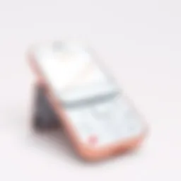 Elegant design of Samsung flip phone showcasing its user-friendly interface for seniors
