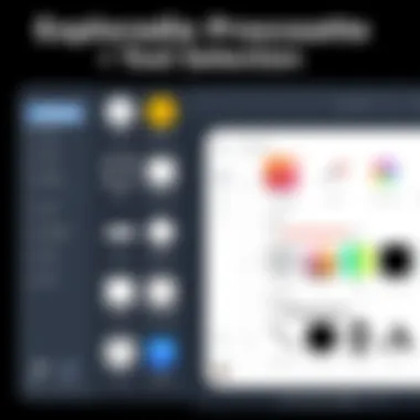 An overview of Procreate's interface highlighting the tool selection