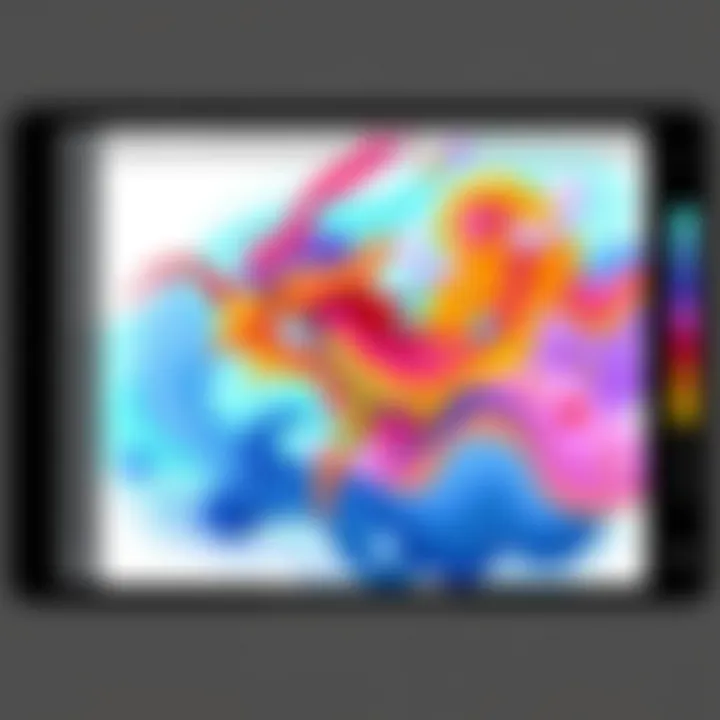 A vibrant digital painting created using Procreate showcasing its brush capabilities