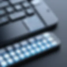 An innovative alternate keyboard layout on an iPhone screen