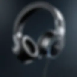 Close-up of Amazon work headset showcasing design features