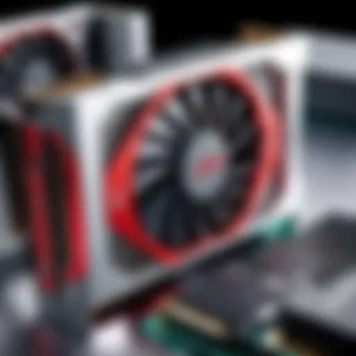 Close-up of AMD Radeon VII architecture