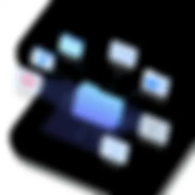 Navigation Tools in Apple File Manager Diagram illustrating file navigation tools within Apple ecosystem