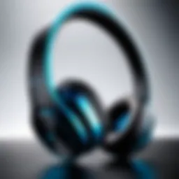 Close-up of a Bluetooth headset showcasing advanced technology.