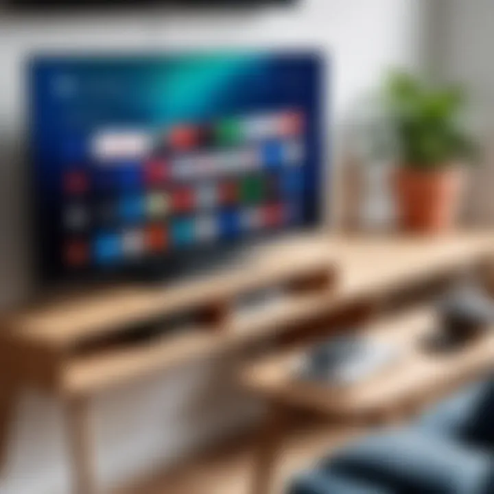 Illustration depicting the setup process of Chromecast with Google TV on a television screen.