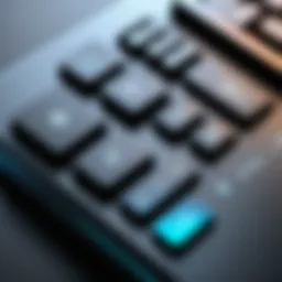 Close-up of a digital keypad entry system showcasing its sleek interface