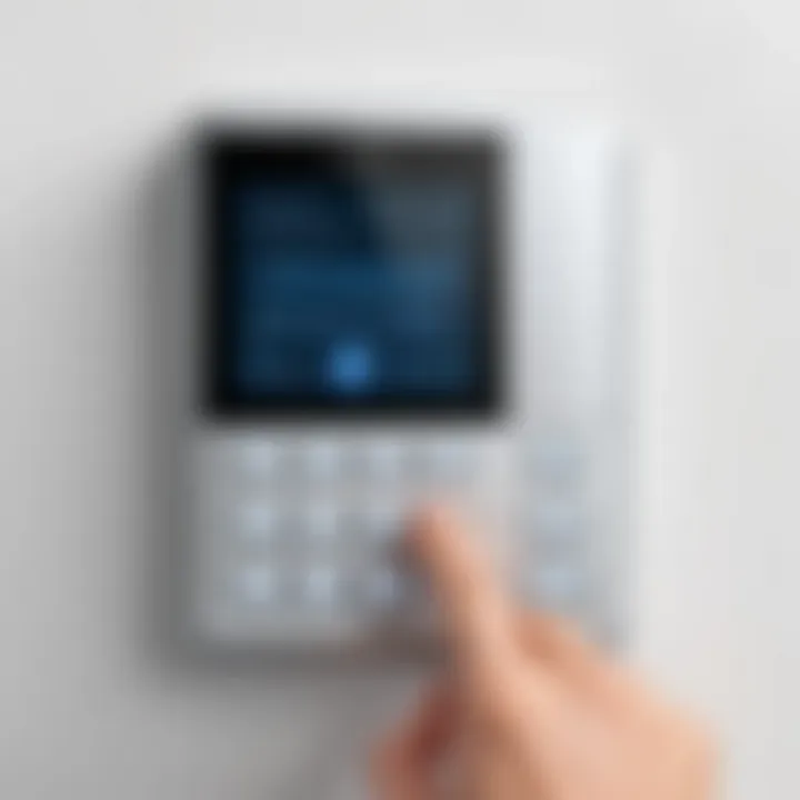 Illustration of a digital keypad installation guide