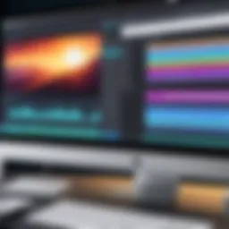 Interface of a free video editing software showcasing timeline features