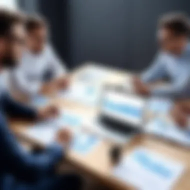 Team Collaboration in Sales Strategies Small business team collaborating on sales strategies