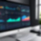 Dashboard view of sales management software showing analytics