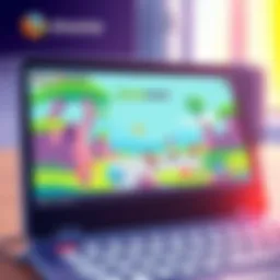 Vibrant interface of a popular Chromebook game