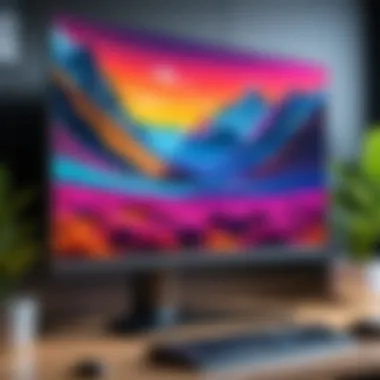 A sleek 32-inch gaming monitor showcasing vibrant visuals.