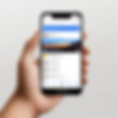 User Experience in Google Chat for iPhone User navigating the Google Chat app on iPhone