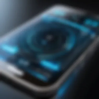 Future Trends in Smartphone HUD Technology A futuristic representation of upcoming trends and innovations in smartphone HUD technology.