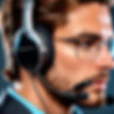 Advanced technology features of a headset displayed