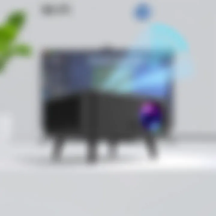 Compact mini projector showcasing WiFi connectivity