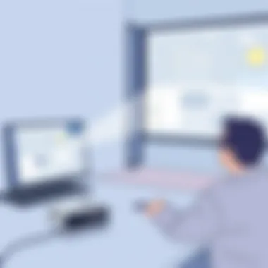 Seamless presentation experience using a mini projector