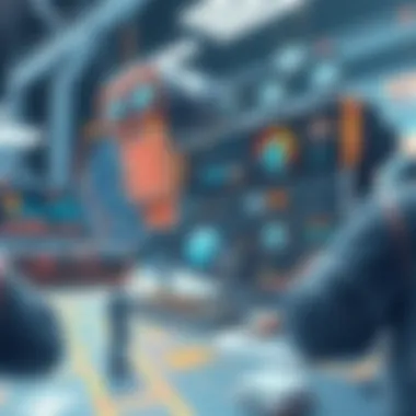 A futuristic depiction of emerging technologies in MMO games.