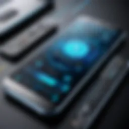 A futuristic smartphone showcasing advanced hardware design