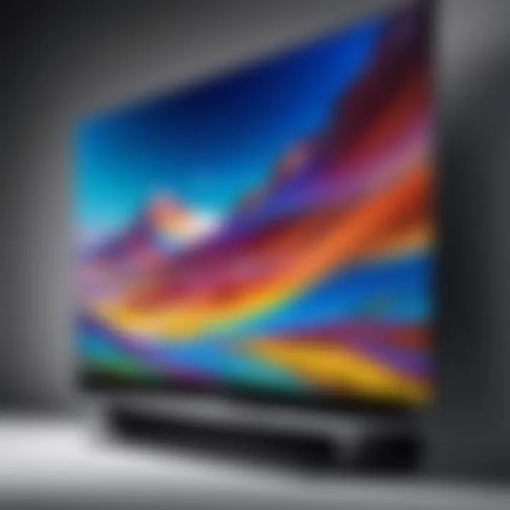 Close-up of a Samsung 4K OLED television's sleek design