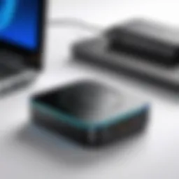 Mobile hotspot device showcasing sleek design and connectivity options