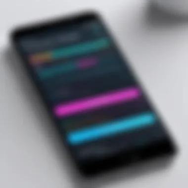 A smartphone displaying performance testing app interface