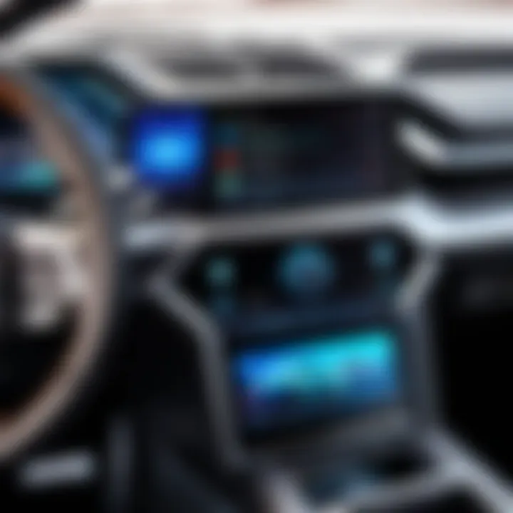 Detailed view of Mustang Electric SUV dashboard