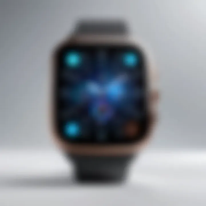 A close-up of smart watch technology highlighting sensors