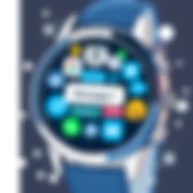 Various messaging platforms on smartwatch