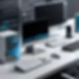 A sleek microcomputer setup showcasing various models and configurations.