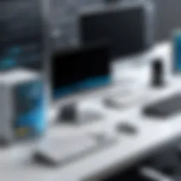 A sleek microcomputer setup showcasing various models and configurations.
