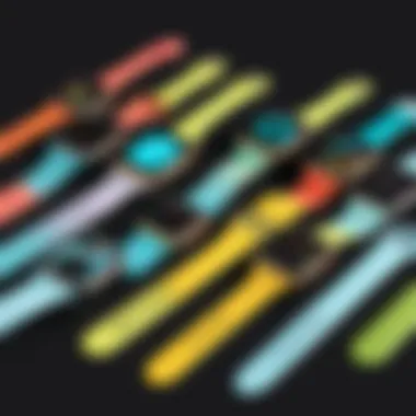 Color Options for Apple Watch Series 7 Vibrant color options available for the Apple Watch Series 7 demonstrating personal customization